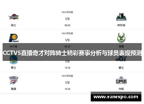CCTV5直播奇才对阵骑士精彩赛事分析与球员表现预测